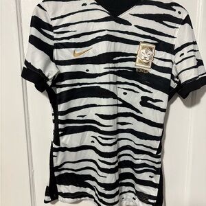 Nike Korea Zebra Print Jersey with Gold Accents